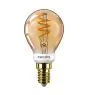 Philips Classic LED Lustre E14 Ball Filament Gold 3.5W 136lm - 820 Extra Warm White | Dimmable - Replaces 15W